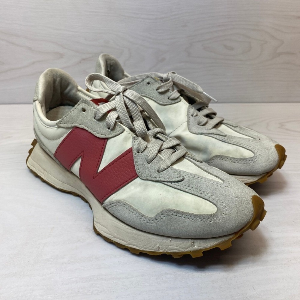 New Balance Mens 8 Womens 9.5 327 Lifestyle Sneakers Retro White Red Trainer